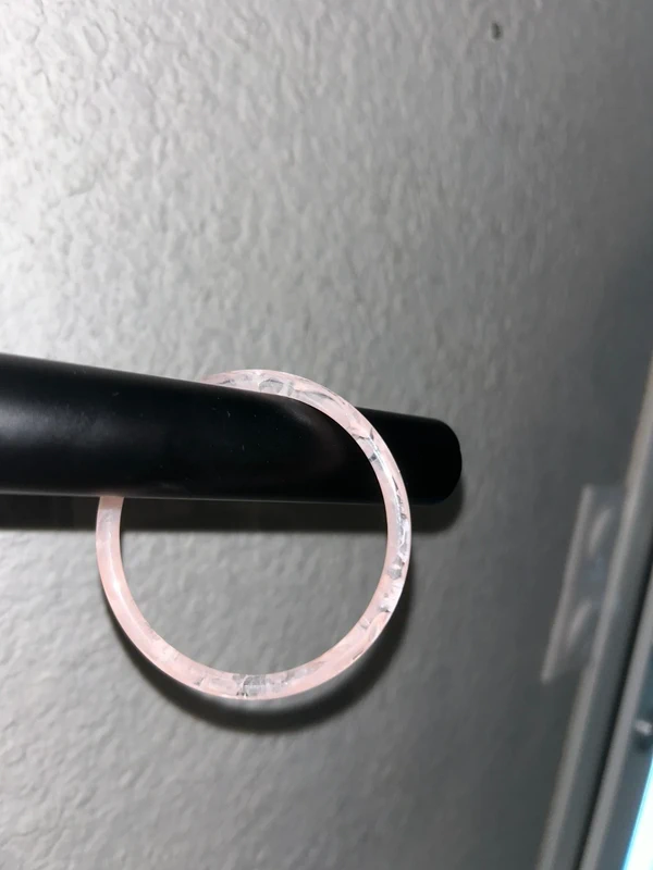 Bracelet jonc — rose marbré nacré