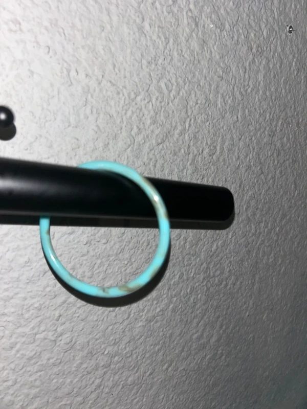 Bracelet rigide — turquoise marbré