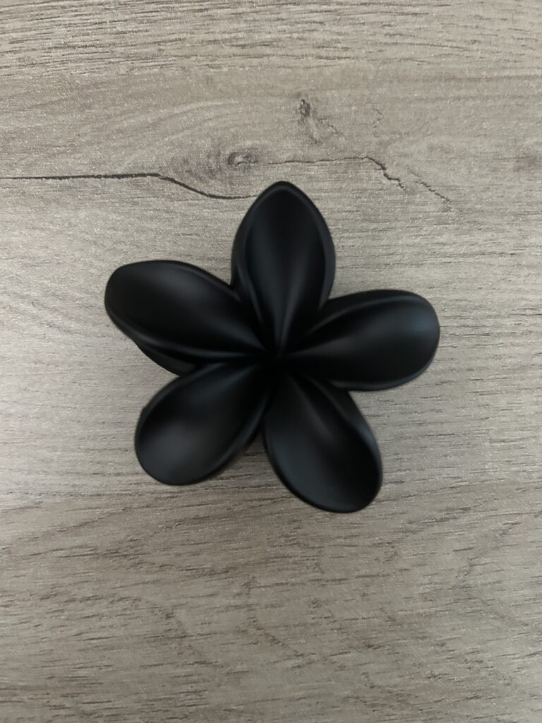 Pince à cheveux fleur — coloris noir