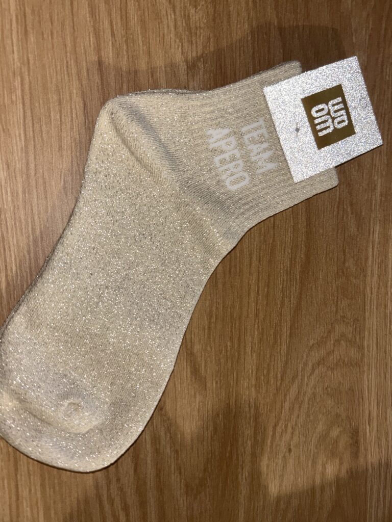 Chaussette à paillette "team apéro"