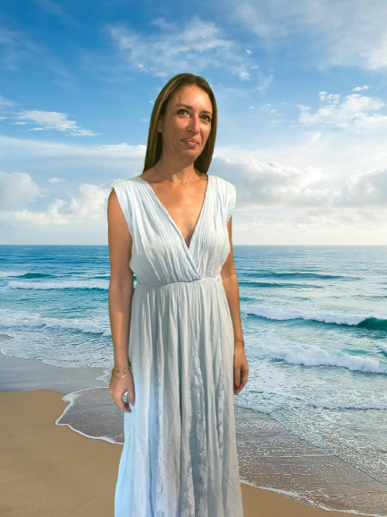 Robe longue d'été — bleu ciel