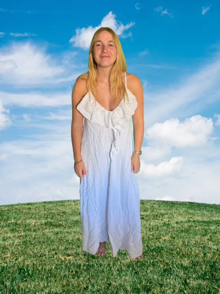 Robe longue d'été — blanche