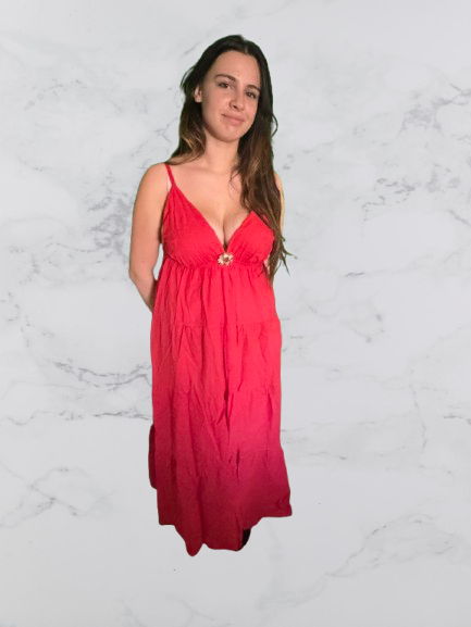 Robe longue d'été — rouge