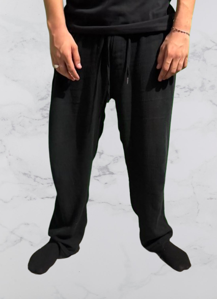 Pantalon en lin — noir M