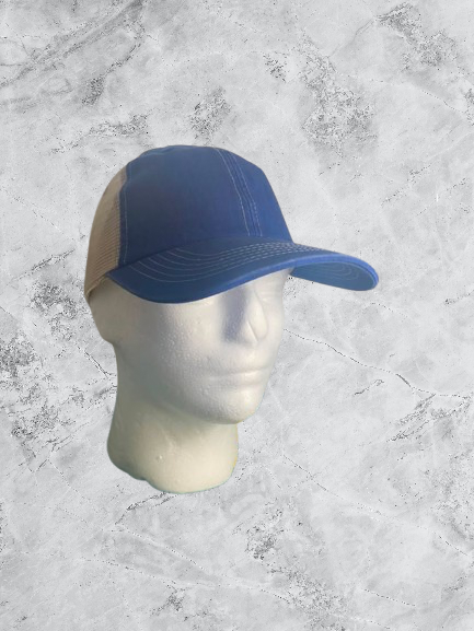 Casquette bleue — devant coton et filet arrière