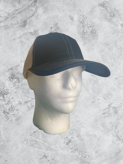 Casquette noire — devant coton et filet arrière