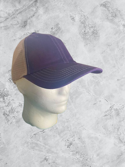 Casquette violette — devant coton et filet arrière