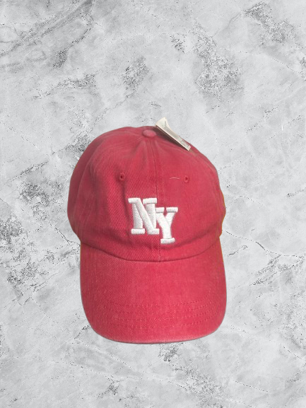 Casquette « NY » rouge délavé