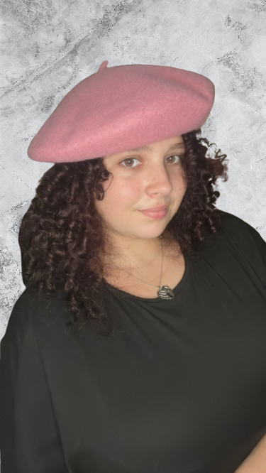 Béret rose en laine