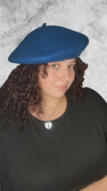 Béret bleu en laine