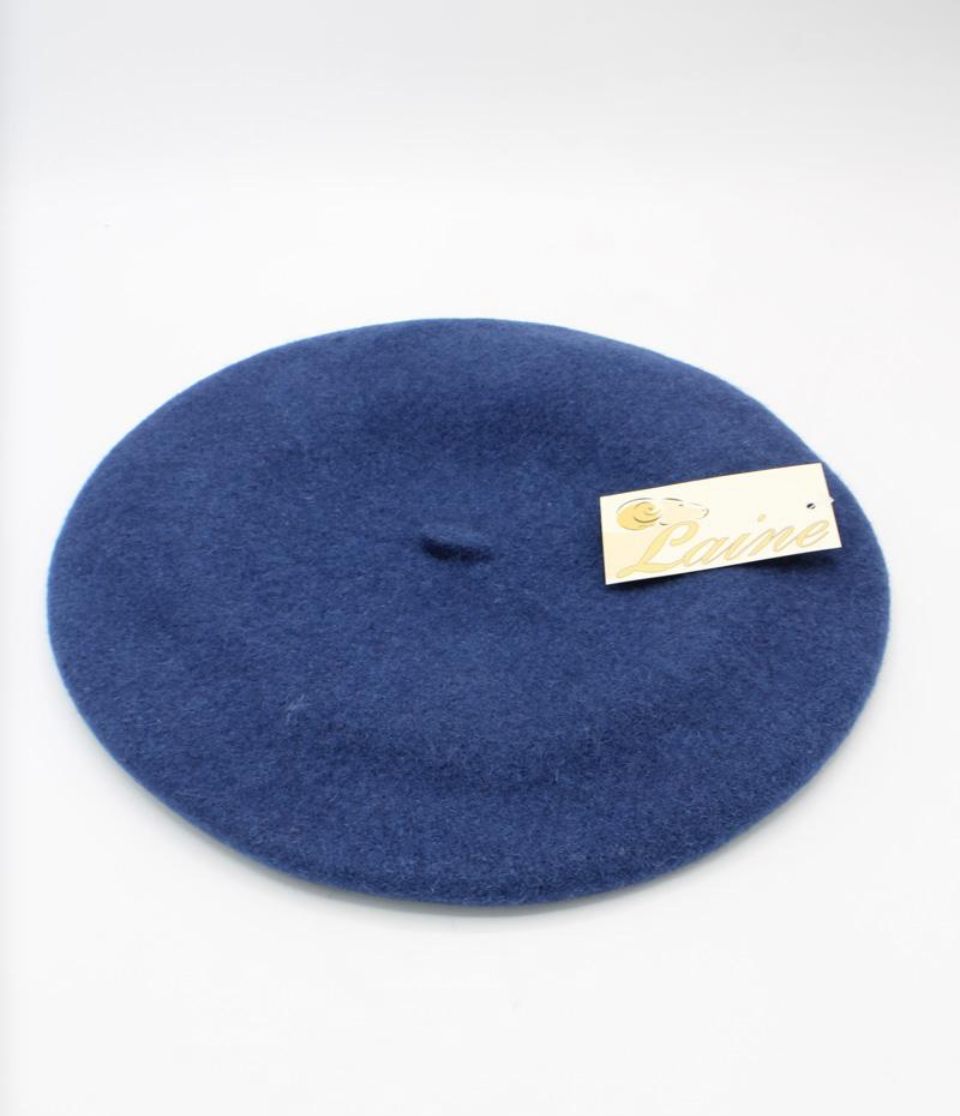 Béret bleu en laine – Image 2