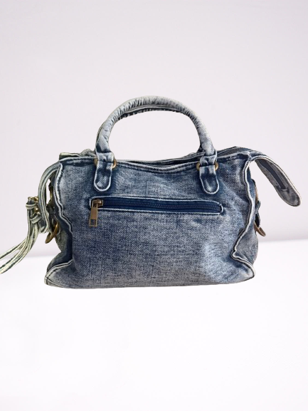 Sac à main en jean claire – Image 2